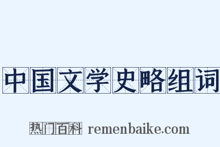 中国文学史略组词是什么意思的图片